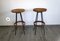 Mid-Century Tall Metal and Rattan Bar Stools by Dirk Van Sliedregt for Rohé Noordwolde, 1950s, Set of 2, Image 6