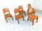 Vintage Pine Dining Chairs, 1970s, Set of 6 2