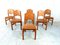 Vintage Pine Dining Chairs, 1970s, Set of 6, Image 8