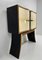 Mueble bar italiano Art Déco de pergamino, arce y espejo de Paolo Buffa, años 40, Imagen 8