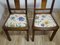 Art Deco Dining Chairs in Wood and Studded Fabric, Set of 2, Image 3
