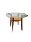 Small Mid-Century Round Oak & Glass Table from Jitona Sobeslav, Czechia, 1950s 4