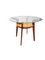 Small Mid-Century Round Oak & Glass Table from Jitona Sobeslav, Czechia, 1950s 1