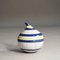 Bowl with Lid in Faienze Glazed Ceramic by Stig Lindberg for Gustavsberg, 1940s, Set of 2, Image 2