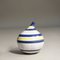Cuenco con tapa de cerámica esmaltada Faienze de Stig Lindberg para Gustavsberg, años 40. Juego de 2, Imagen 1