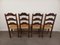 Chaises Vintage Brutaliste en Paille, 1920s, Set de 4 19