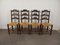 Vintage Brutalist Straw Chairs, 1920s, Set of 4, Image 1