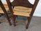 Chaises Vintage Brutaliste en Paille, 1920s, Set de 4 14