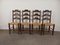 Vintage Brutalist Straw Chairs, 1920s, Set of 4 15