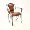 Fauteuil Vintage en Fer et Cuir, France, 1960 2