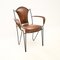 Vintage French Iron and Leather Armchair, 1960 2