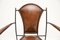 Fauteuil Vintage en Fer et Cuir, France, 1960 8