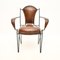 Fauteuil Vintage en Fer et Cuir, France, 1960 1