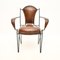 Vintage French Iron and Leather Armchair, 1960 1