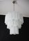 Lámpara de araña grande de tubos de cristal de Murano de tres niveles de Venini, años 90, Imagen 1