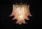 Italian Murano Glass Three-Tier Pink Felci Chandelier, 1990s 7