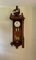 Antique Victorian Carved Walnut Wall Clock, Vienna, Austria, 1880s 9