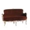 Vintage Chippendale Braunes Sofa 1