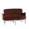 Vintage Chippendale Brown Sofa 1