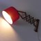 Lampe Ciseaux Vintage en Teck avec Abat-Jour en Tissu, 1960s 17
