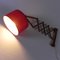 Vintage Scherenlampe aus Teak mit Stoffschirm, 1960er 17