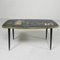 Vintage Coffee Table with Glass Top and Angled, 1950s 1