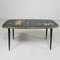 Vintage Coffee Table with Glass Top and Angled, 1950s, Image 1