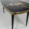 Vintage Coffee Table with Glass Top and Angled, 1950s 5