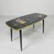 Vintage Coffee Table with Glass Top and Angled, 1950s 18