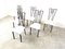 Esszimmerstühle aus Metall mit hoher Rückenlehne, 1980er, 6 . Set 7