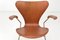Model 3207 Chairs in Teak by Arne Jacobsen for Fritz Hansen, Denmark, 1955, Set of 4 4