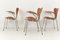 Model 3207 Chairs in Teak by Arne Jacobsen for Fritz Hansen, Denmark, 1955, Set of 4, Image 10