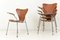 Model 3207 Chairs in Teak by Arne Jacobsen for Fritz Hansen, Denmark, 1955, Set of 4 7