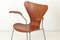 Sedie modello 3207 in teak di Arne Jacobsen per Fritz Hansen, Danimarca, 1955, set di 4, Immagine 5