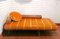 Sofá cama posmoderno vintage de cuero y madera de palma de Pacific Green, años 90, Imagen 20