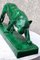 Large Art Deco Panther Sculpture in Green Earthenware by Irénée Rochard, 1930s, Image 13