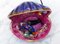 Petite Veilleuse en Forme de Coquillage avec Poisson Multicolore en Faïence, 1950s 3