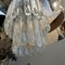 Opalescent Murano Glass and Gilded Metal Cascade Chandelier attributed to Mazzega, 1970s, Image 4