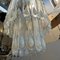 Opalescent Murano Glass and Gilded Metal Cascade Chandelier attributed to Mazzega, 1970s, Image 6