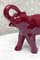 Escultura de elefante Art Déco de loza con esmaltado rojo de Lemanceau, años 30, Imagen 5