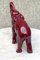 Escultura de elefante Art Déco de loza con esmaltado rojo de Lemanceau, años 30, Imagen 2