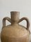 Beigefarbene Vintage Vase aus Fayence 3