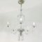 Lámpara de araña bohemia de cristal de plomo tallado, años 30, Imagen 3
