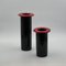 Jarrones modernos vintage de cerámica en negro y rojo, años 80. Juego de 2, Imagen 6
