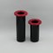 Jarrones modernos vintage de cerámica en negro y rojo, años 80. Juego de 2, Imagen 8