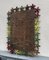 Espejo de pared Flower Power italiano vintage de hierro, años 70, Imagen 1