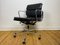 Soft Pad Chair EA217 in Black Leather (Nero) by Charles & Ray Eames for Vitra, Image 19