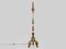 Große Italienische Florentinische Stehlampe aus geschnitztem Holz & polychromem Holz, 1950er 1