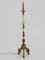 Large Italian Florentine Floor Lamp in Carved Wood and Polychrome Wood, 1950s 3