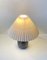 Scandinavian Modern Black White Sgrafitto Table Lamp by Elisabeth Loholt, 1950s, Image 5